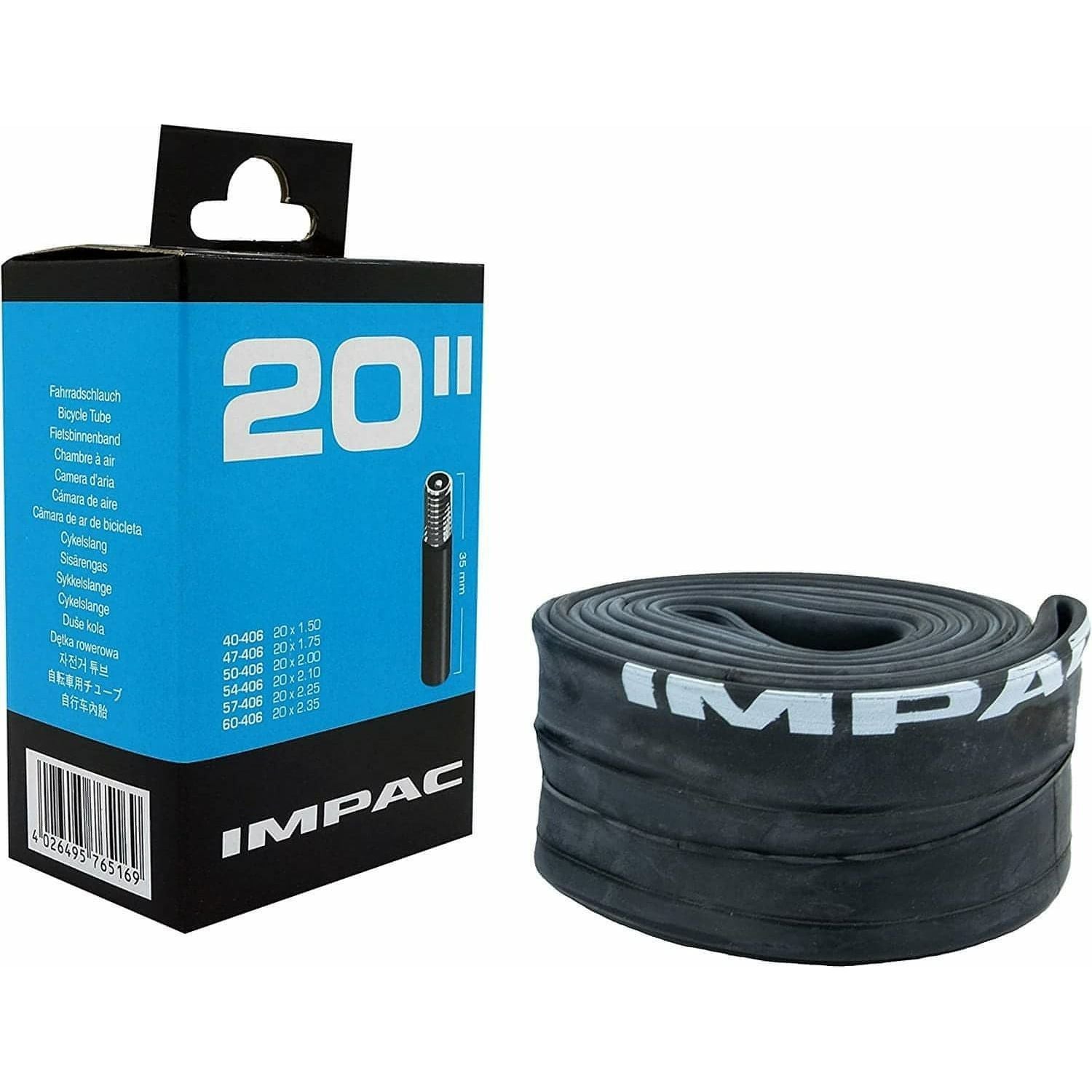 IMPAC Pair 16" Inner Tubes – 1.5-2.25 X 16, Schrader Valve, 35mm – Kids Bike
