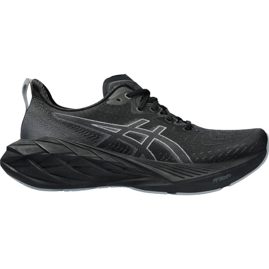 ASICS men's black running shoes with cushioned sole and breathable mesh upper
