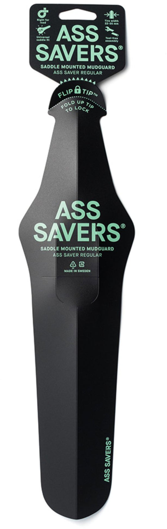 Ass Savers Regular Rear Mudguard - Black