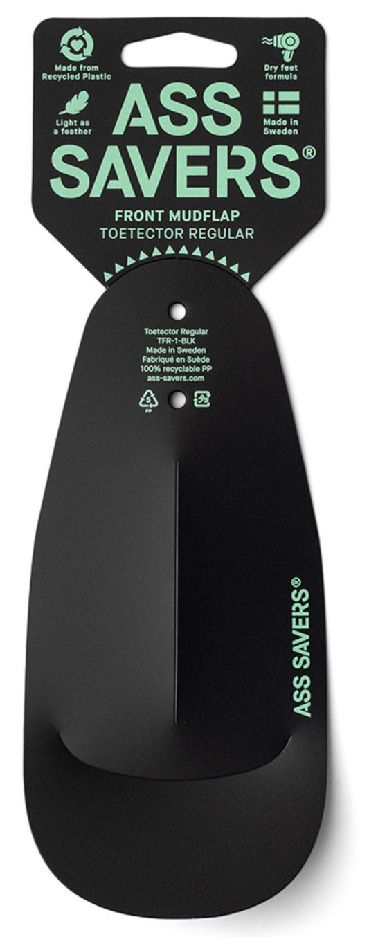 Ass Savers Toetector Front Mudguard - Black