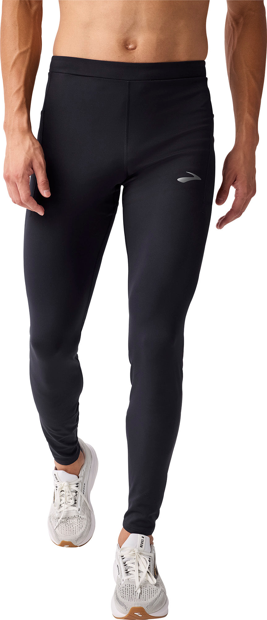 Brooks Momentum Thermal Mens Long Running Tights Black