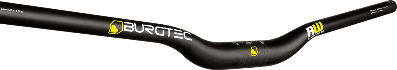 Burgtec Ride Wide Carbon Enduro 800mm Wide Handlebars 35mm Black