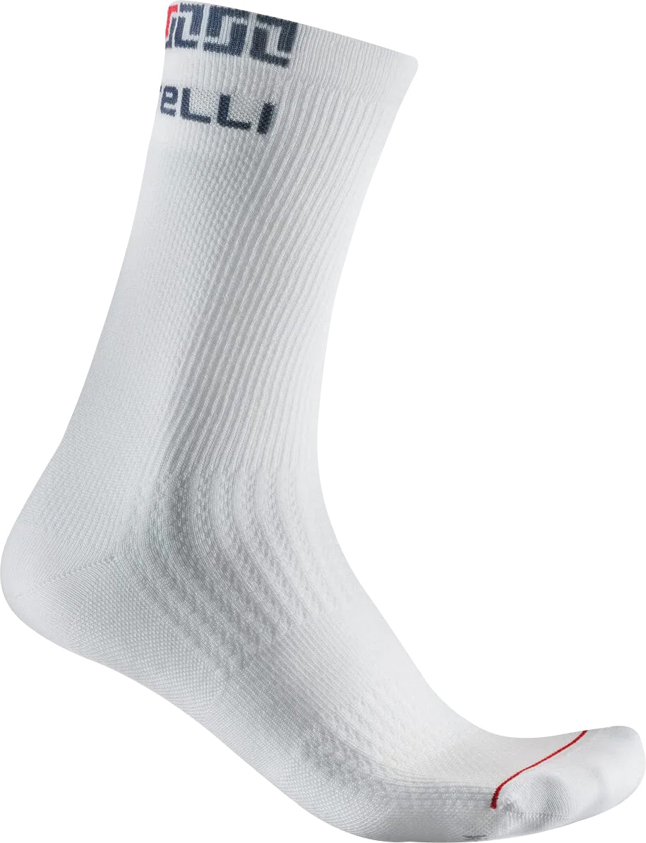 Castelli Bandito Merino 18 Cycling Socks White Start Fitness