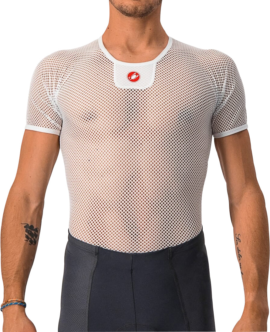 White Castelli Core Mesh Short Sleeve Base Layer Castelli Core