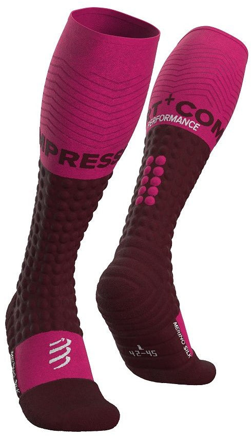 Compressport Alpine Ski Merino Full Socks - Pink