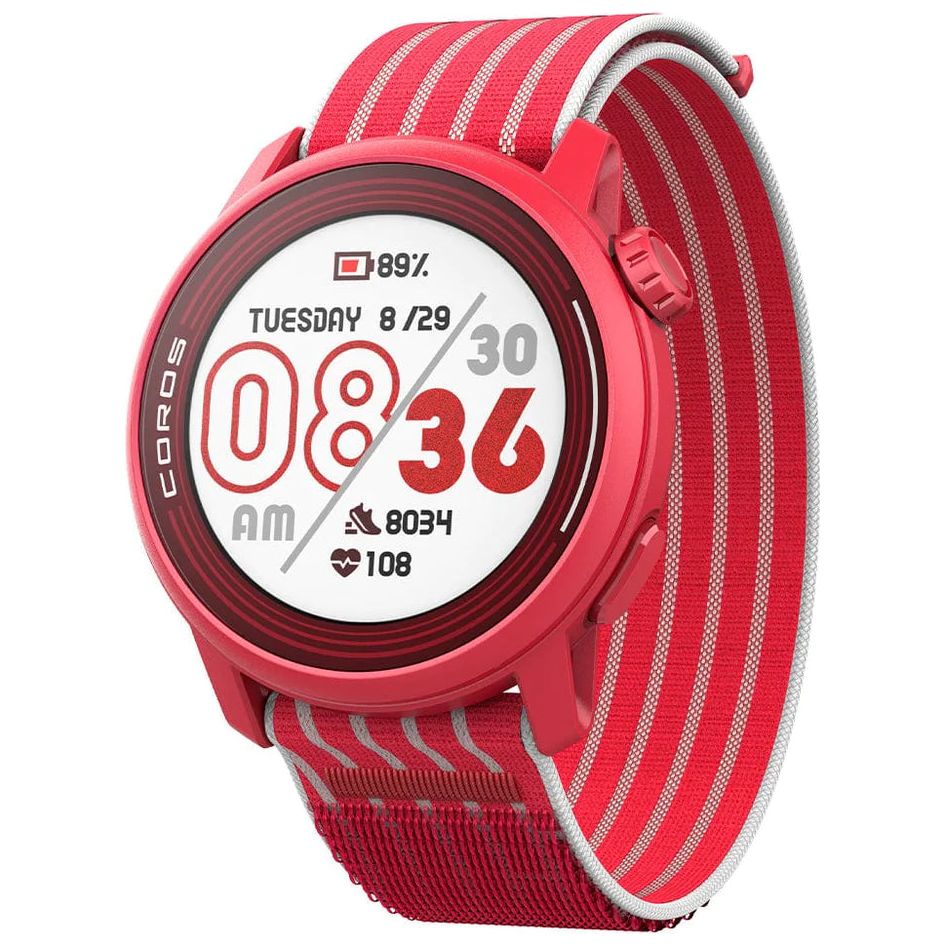 Coros Pace 3 Premium Nylon Strap GPS Watch - Red – Start Fitness