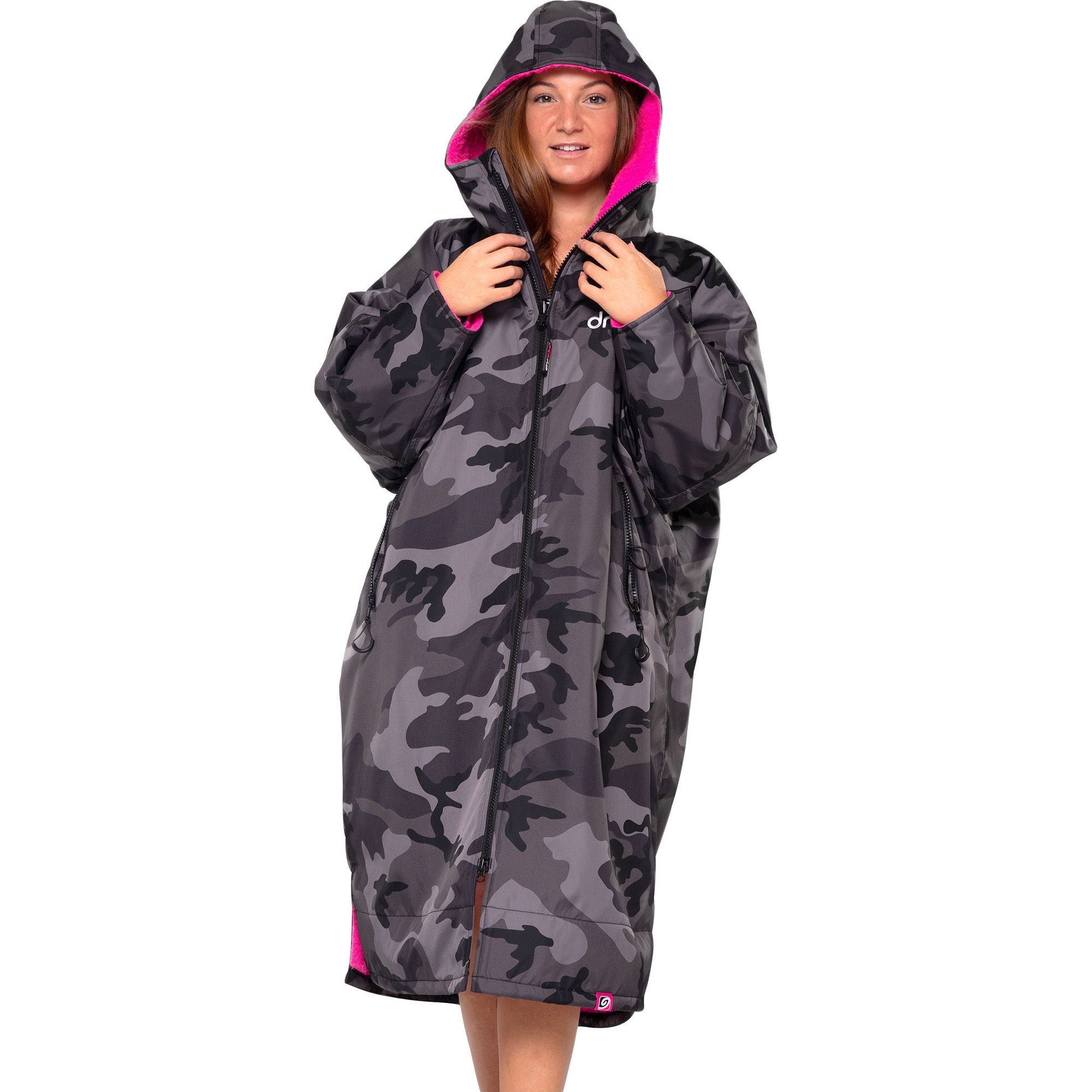 Long top camo raincoat