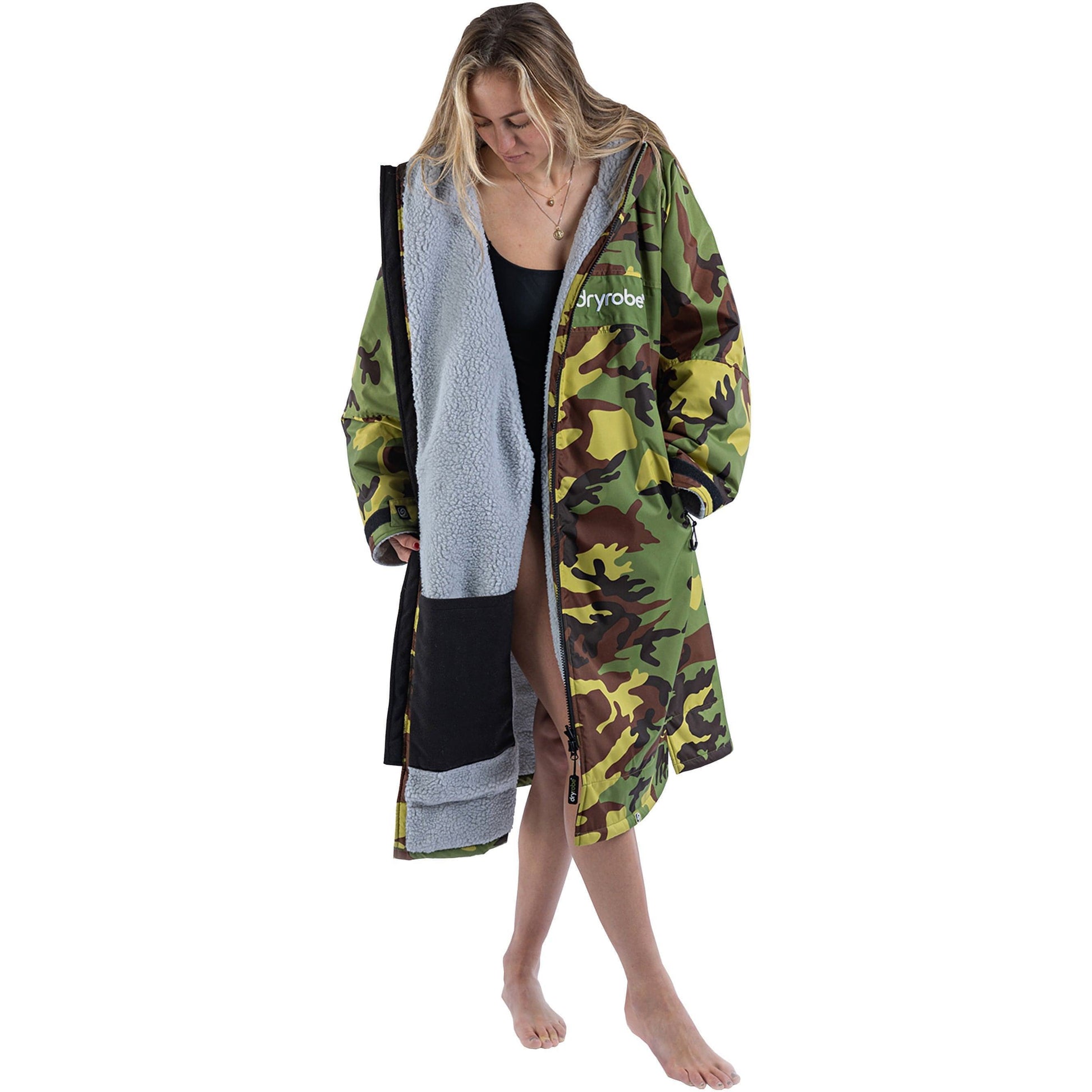 Dryrobe Advance Remix Long Sleeve Changing Robe Bcr Lsdacam Front