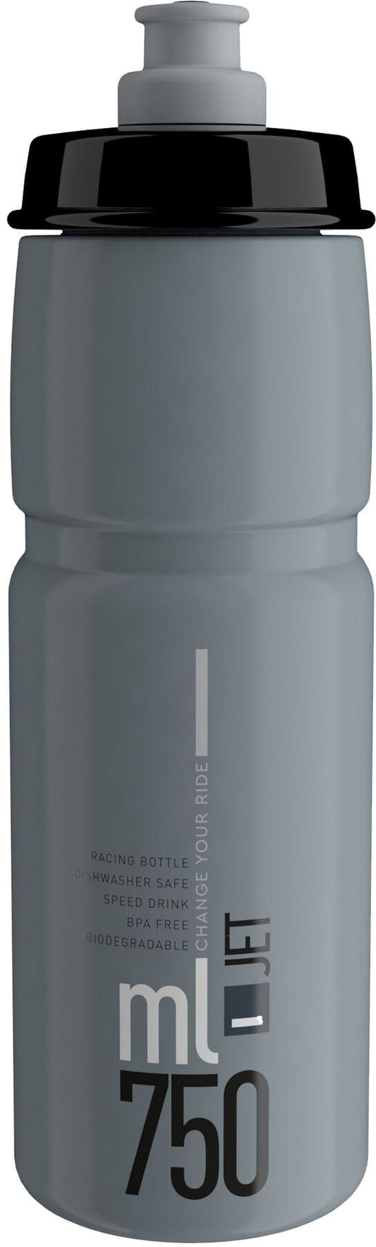 Elite Jet Biodegradable 750ml Water Bottle - Grey
