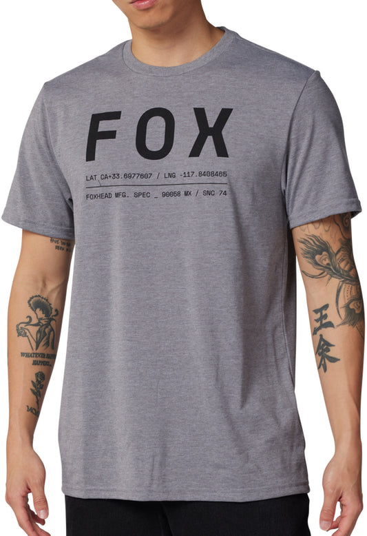 Fox Non Stop Tech Mens Short Sleeve Top - Grey
