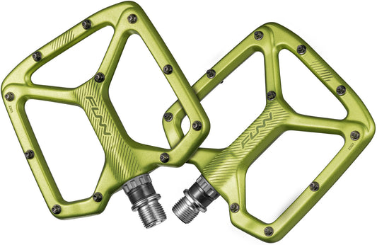 Funn Python 2 Alloy Flat Pedals Long Pins - Green