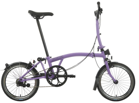Brompton C Line M6L Black Edition Folding Bike - Pop Lilac