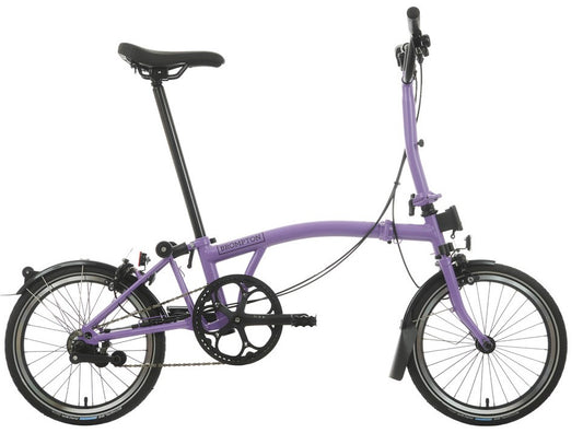 Brompton C Line M 6-Speed Black Edition Folding Bike - Pop Lilac