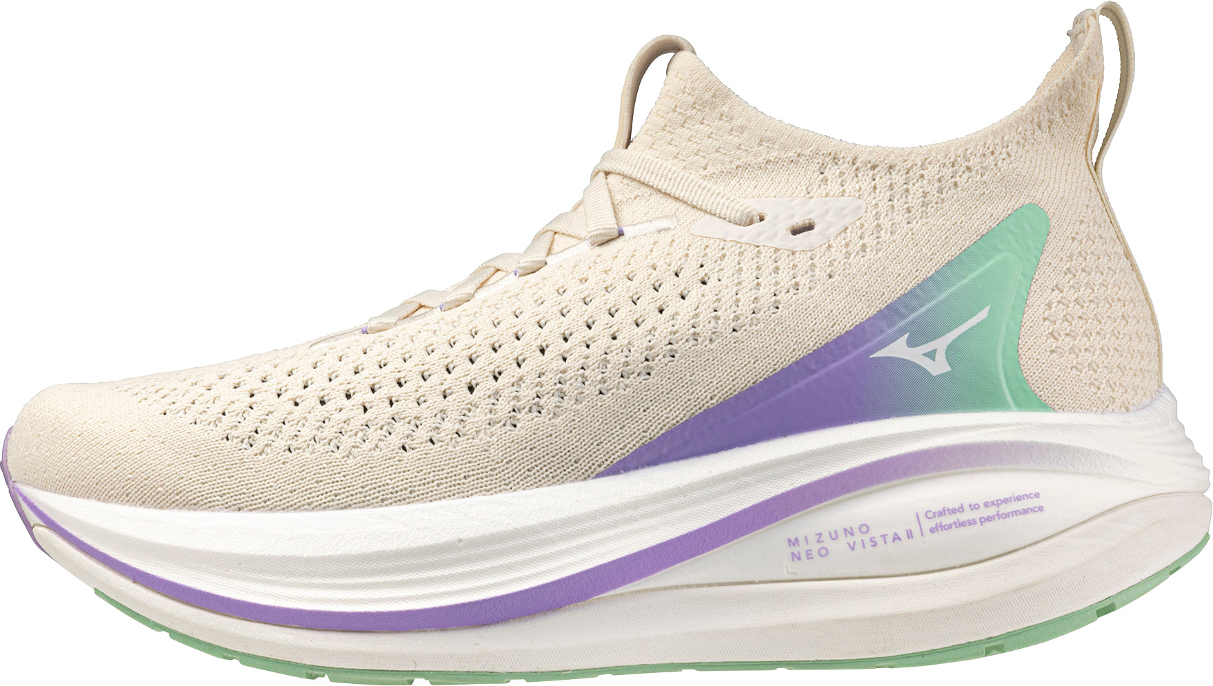 mooon 　no2 Mizuno Neo Vista 2 Womens Running Shoes - Cream – Start Fitness