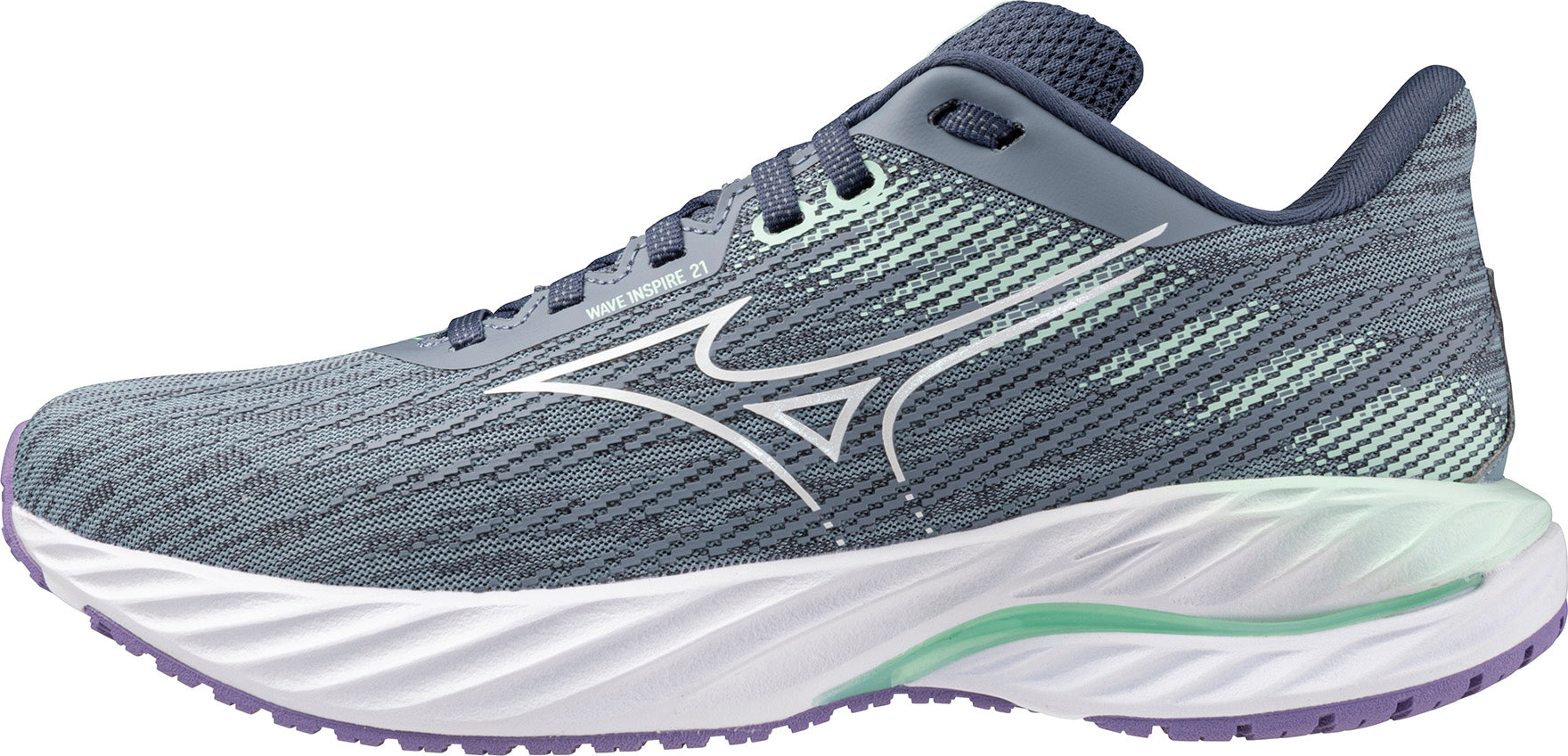 Mizuno Wave Inspire 21 Womens Running Shoes Grey Start Fitness