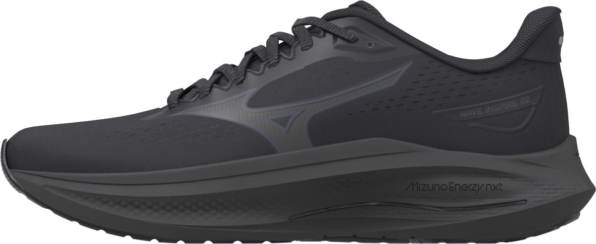 Mizuno Wave Inspire 22 WIDE FIT (2E) Mens Running Shoes - Black