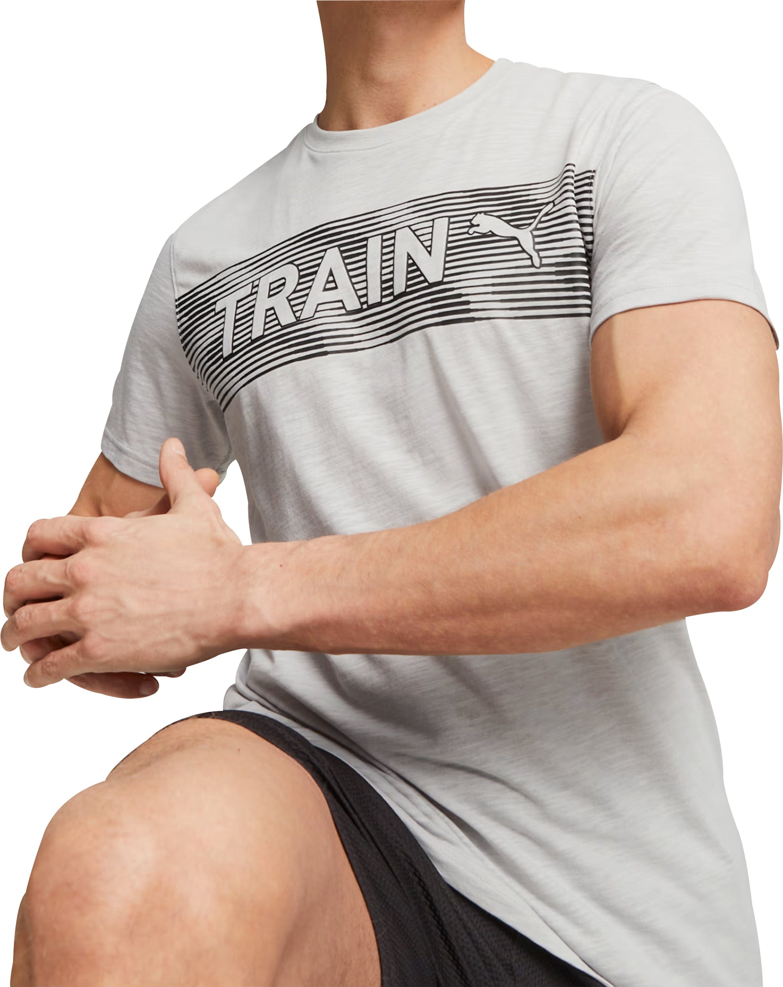 Puma Concept Graphic Short Sleeve Mens Training Top Grey – Start