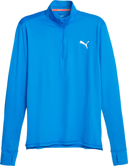 Puma Favourite Half Zip Long Sleeve Mens Running Top - Blue