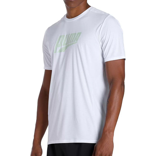 Puma Run Favourite Graphic Short Sleeve Mens Running Top - White