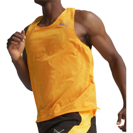 Puma Run Ultraspun Mens Running Vest - Orange