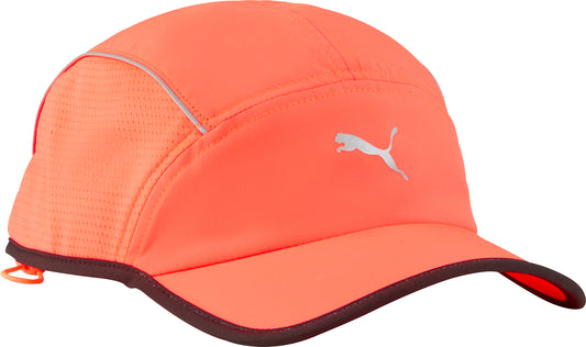 Puma Runner Short Visor 5 Panel Running Cap - Red