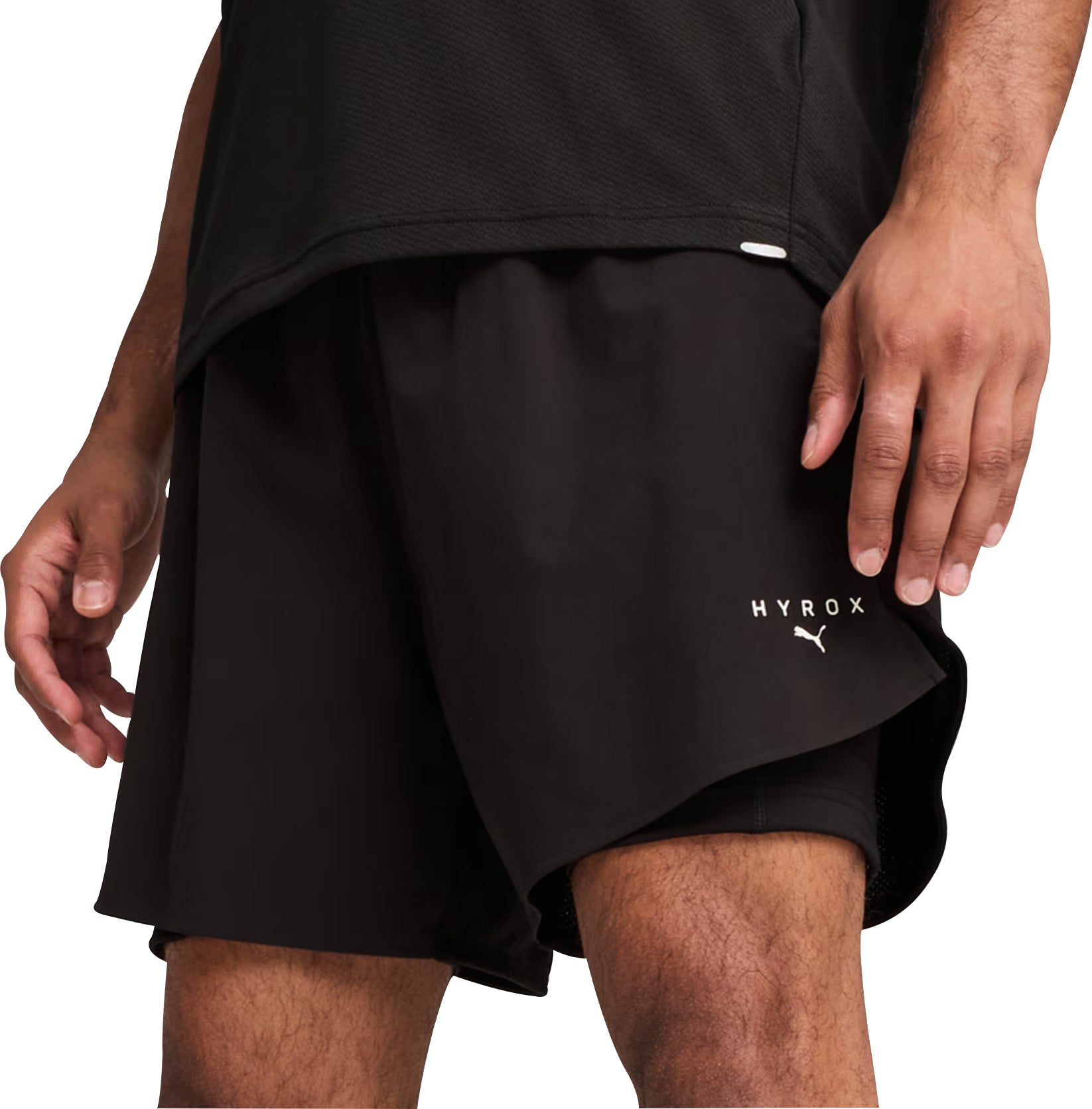 min　1-2 Womens PUMA x HYROX 2IN1 SHORT - Green | HYROX Shop