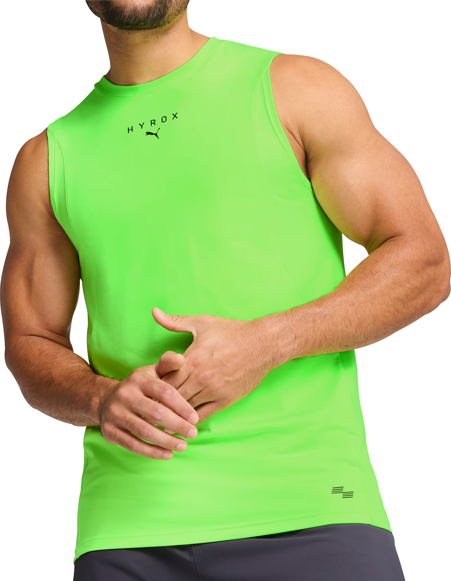 Puma X HYROX Cloudspun Mens Training Vest - Green – Start