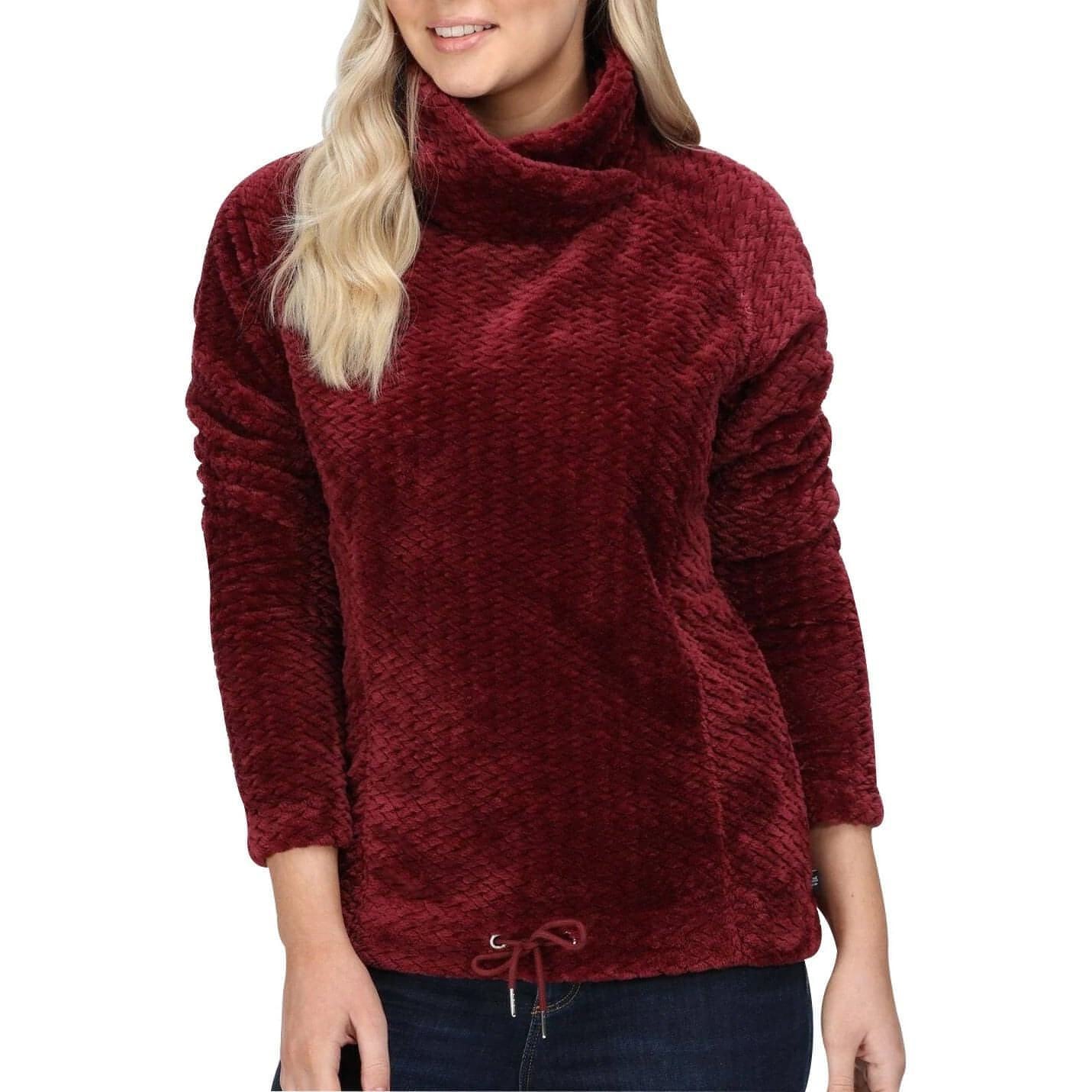 Regatta Bethan Wrap Neck Womens Fleece Top Red Start Fitness