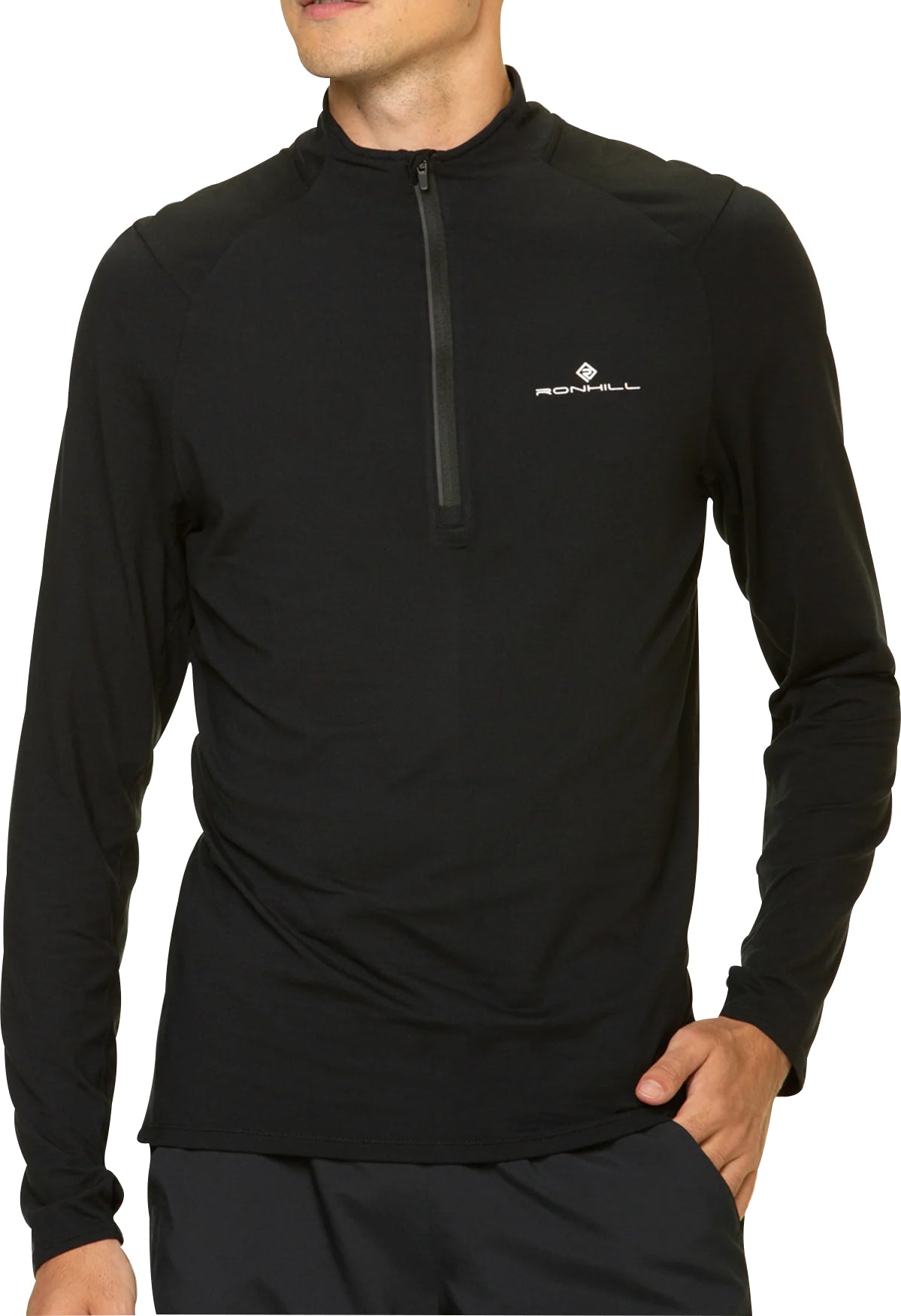 Ronhill Core Thermal Half Zip Long Sleeve Mens Running Top Black