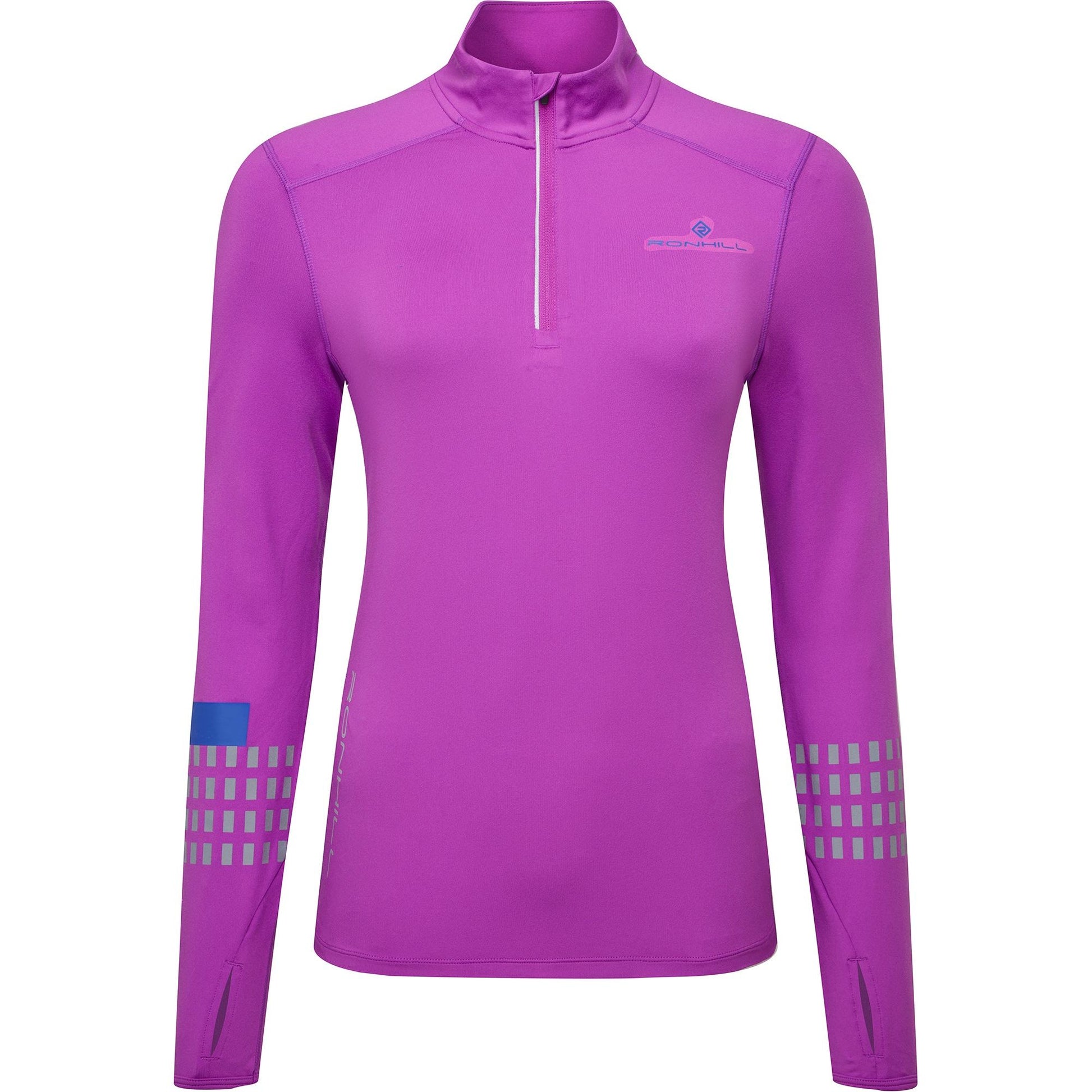 Ronhill Tech Afterhours Half Zip Long Sleeve Front - Front View