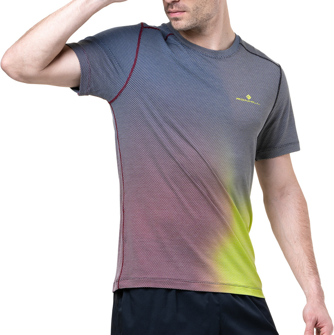 Maglia Running Uomo Ronhill Tech Golden Hour, Blu Navy, Manica Corta, Traspirante - Foto 1