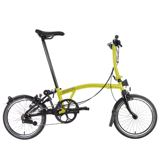 Brompton C Line S 6-Speed Black Edition Folding Bike - Yuzu Lime