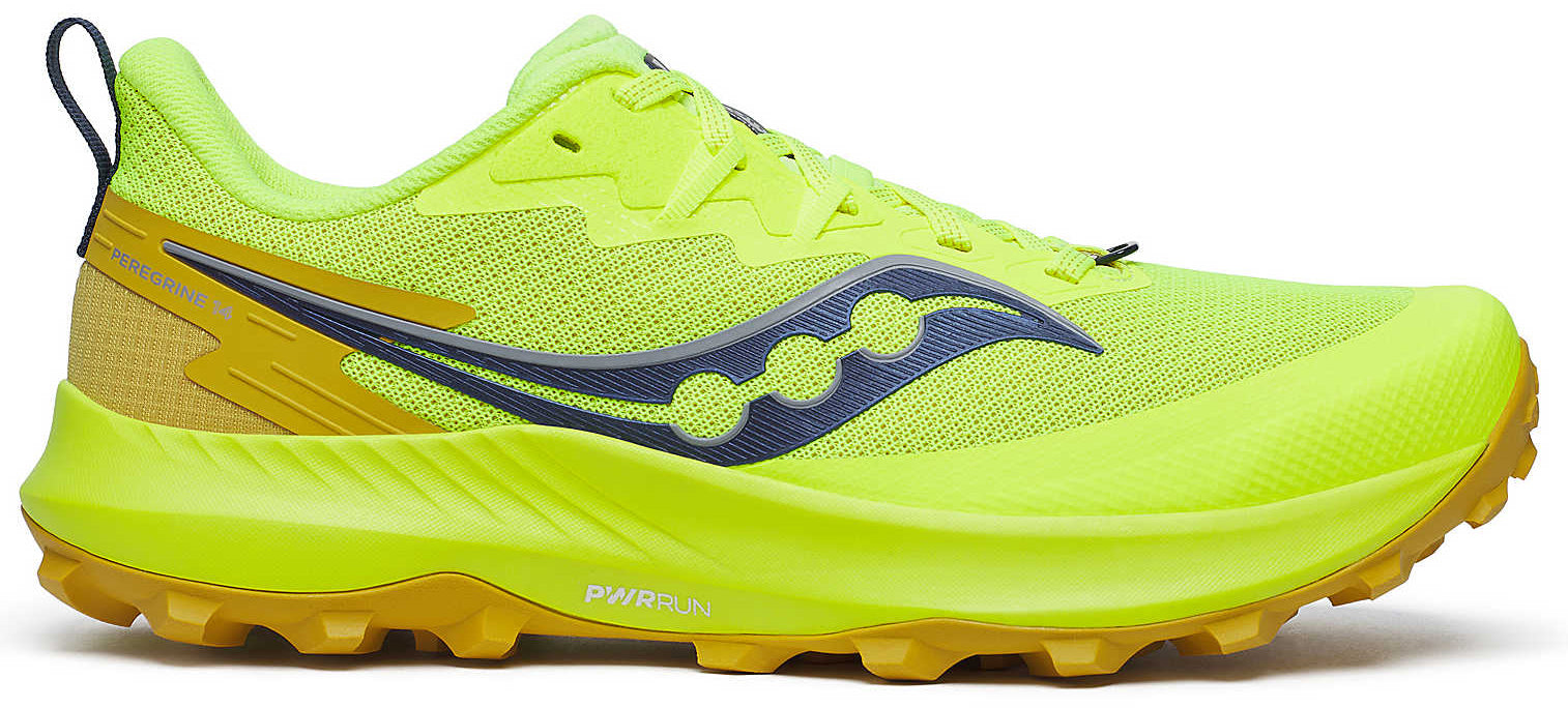 Saucony Peregrine 14 Mens Trail Running Shoes Yellow Start Fitness