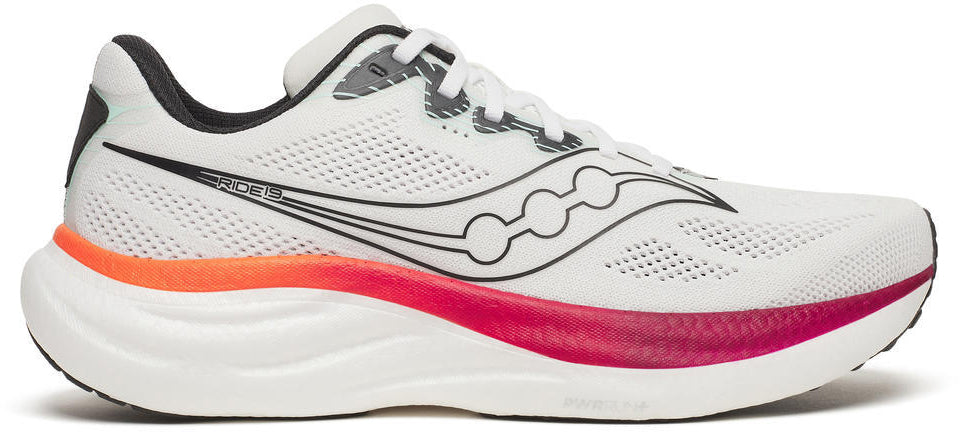 Saucony Ride 19 Mens Running Shoes - White – Start Fitness