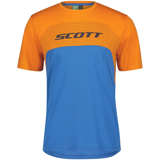 Scott Trail Flow Dri Short Sleeve Mens Cycling Jersey - Orange