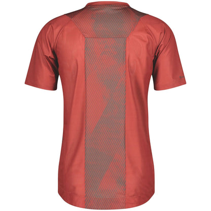 Scott Trail Vertic Zip Short Sleeve Mens Cycling Jersey - Red