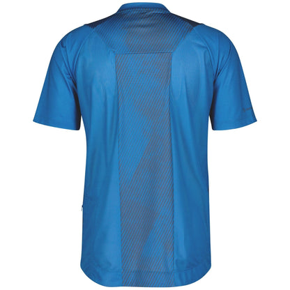 Scott Trail Vertic Zip Short Sleeve Mens Cycling Jersey - Blue