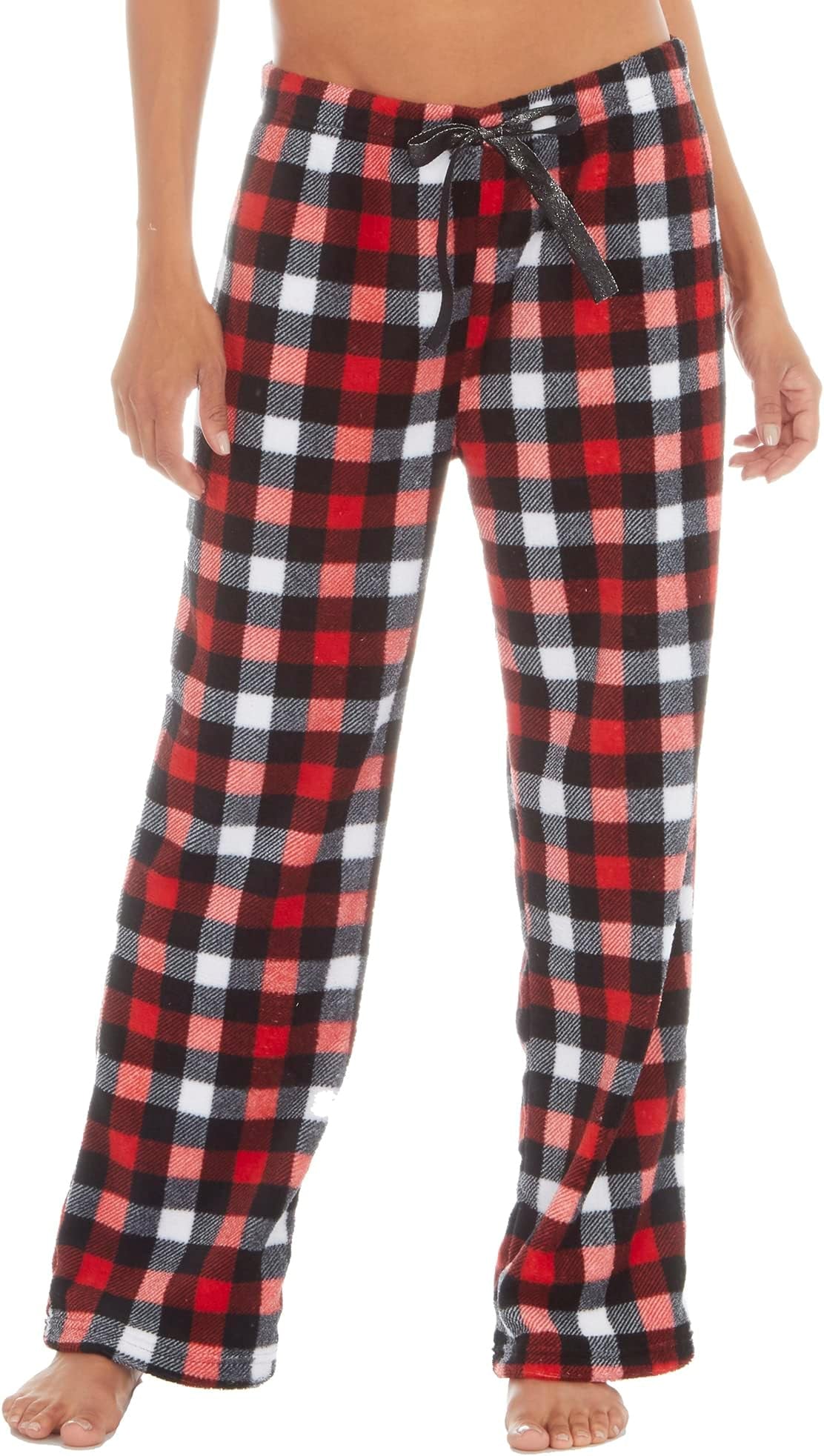 Slumber Party Checks Womens Lounge Pants Red