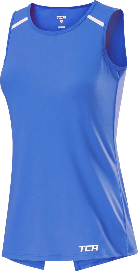 TCA Crossback Cooling Womens Training Vest Tank Top - Blue