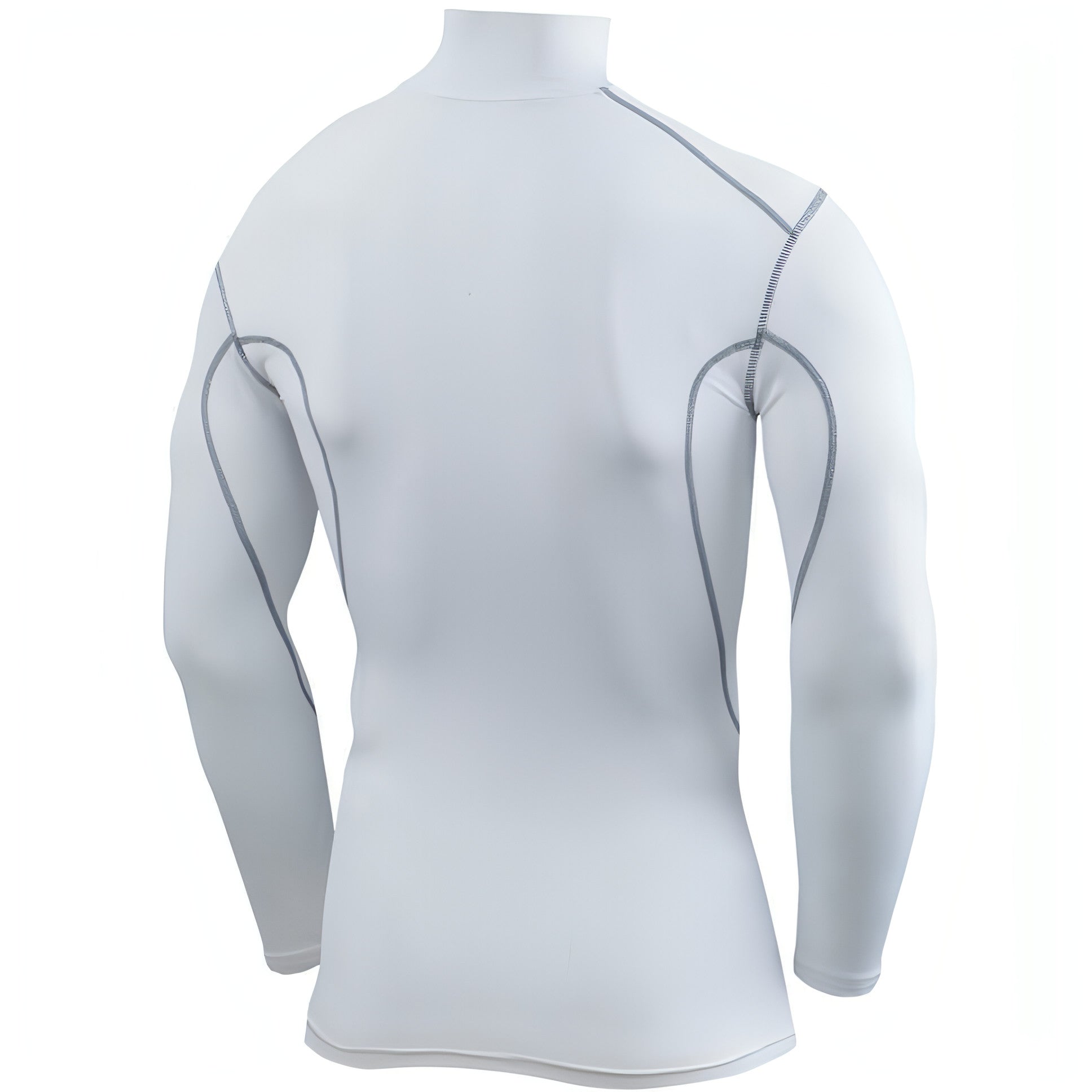 Tca Pro Performance Long Sleeve Mock S  Lsmock White Mens Back View