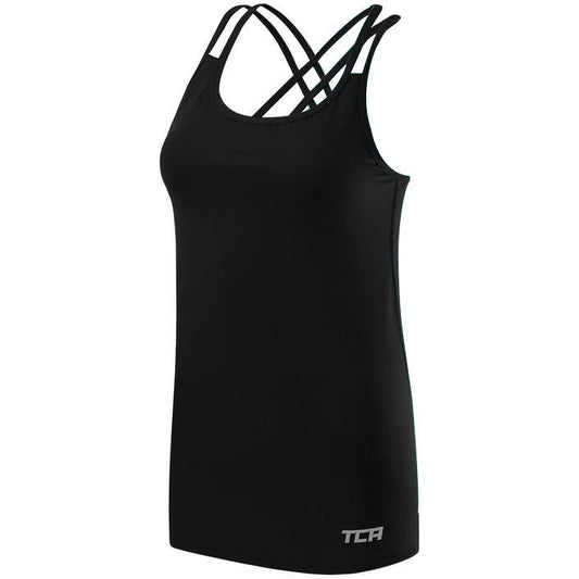 Tca Strappy Vest Wcta S  Black