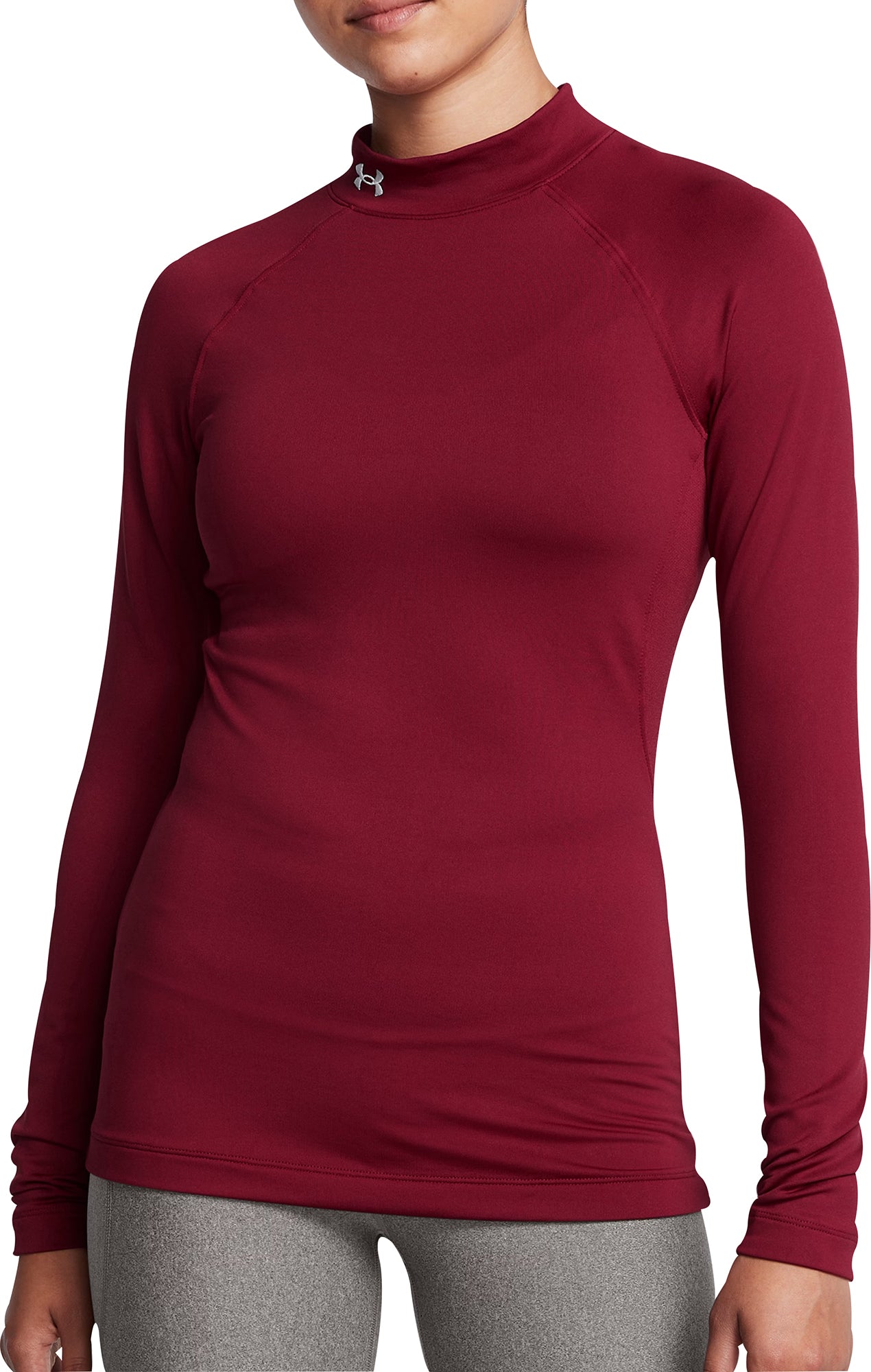 Under Armour ColdGear Mock Neck Long Sleeve Womens Running Top