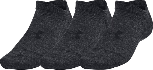 Under Armour Essentials (3 Pack) No Show Socks - Black