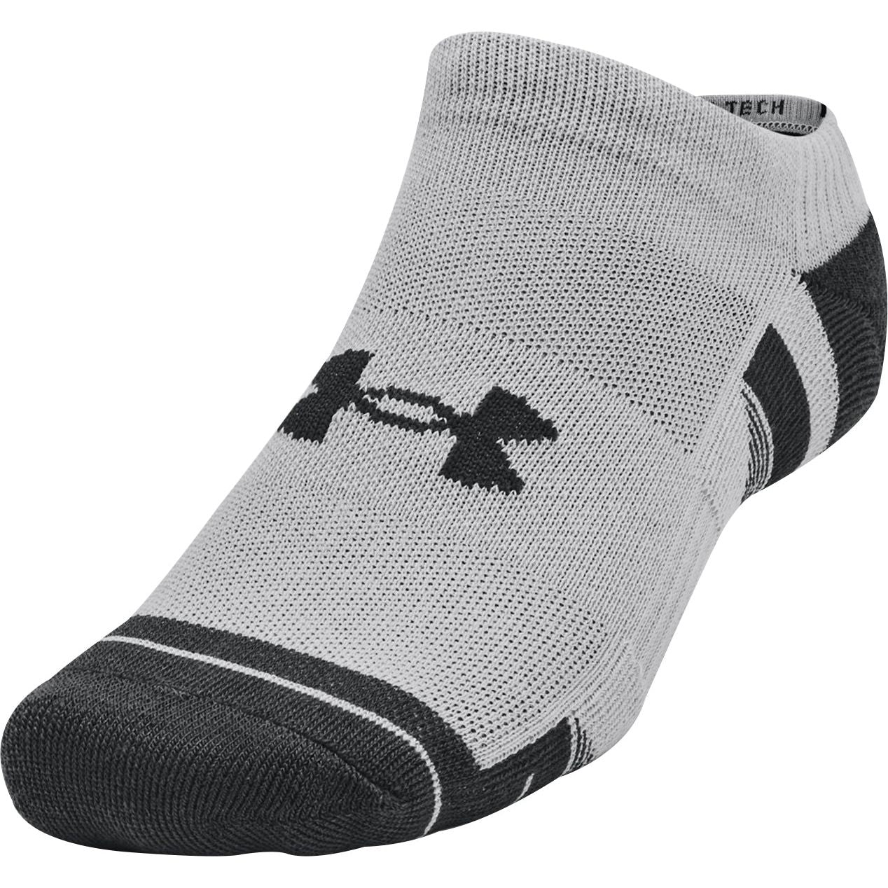 Under Armour Performance Tech Pack No Show Socks Front - Front View