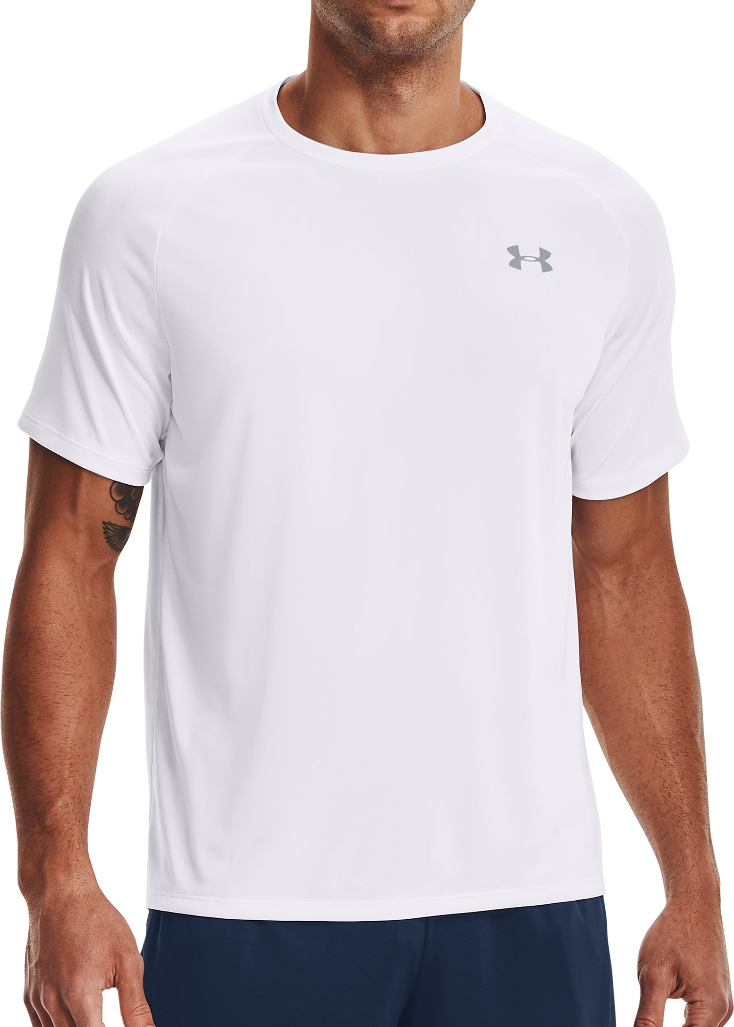 Under Armour Tech Short Sleeve Mens Training Top White