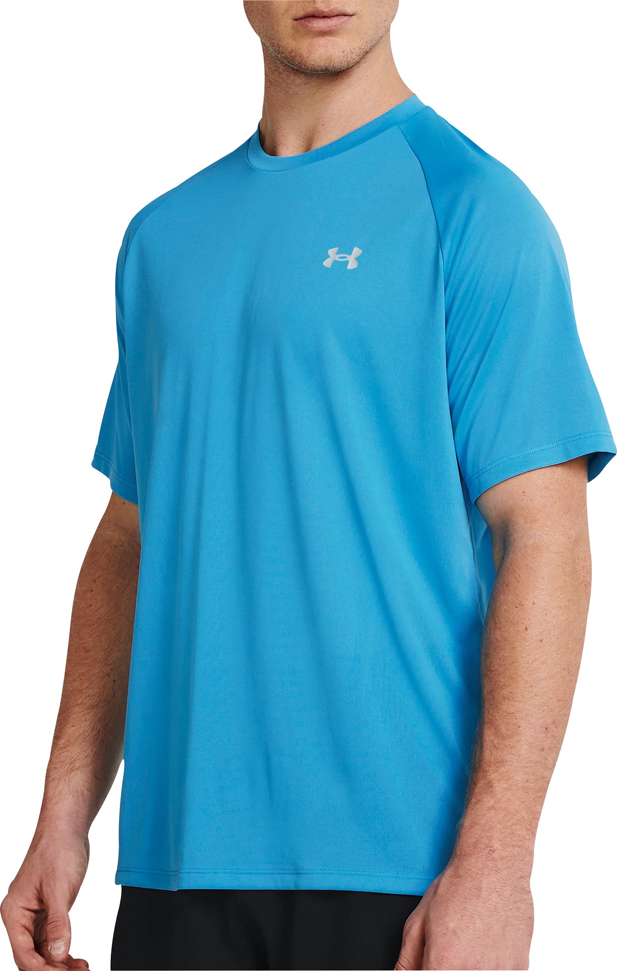 Under Armour Tech Reflective Short Sleeve Mens Running Top Blue