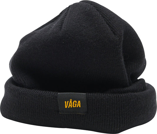 Vaga Fine Rib Running Beanie - Black