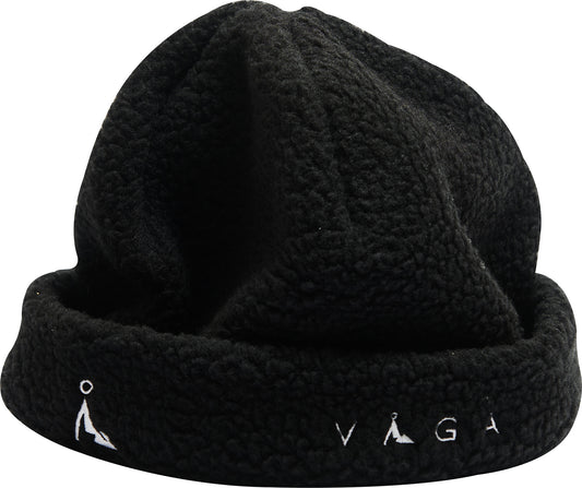 Vaga Teddy Fleece Running Beanie - Black