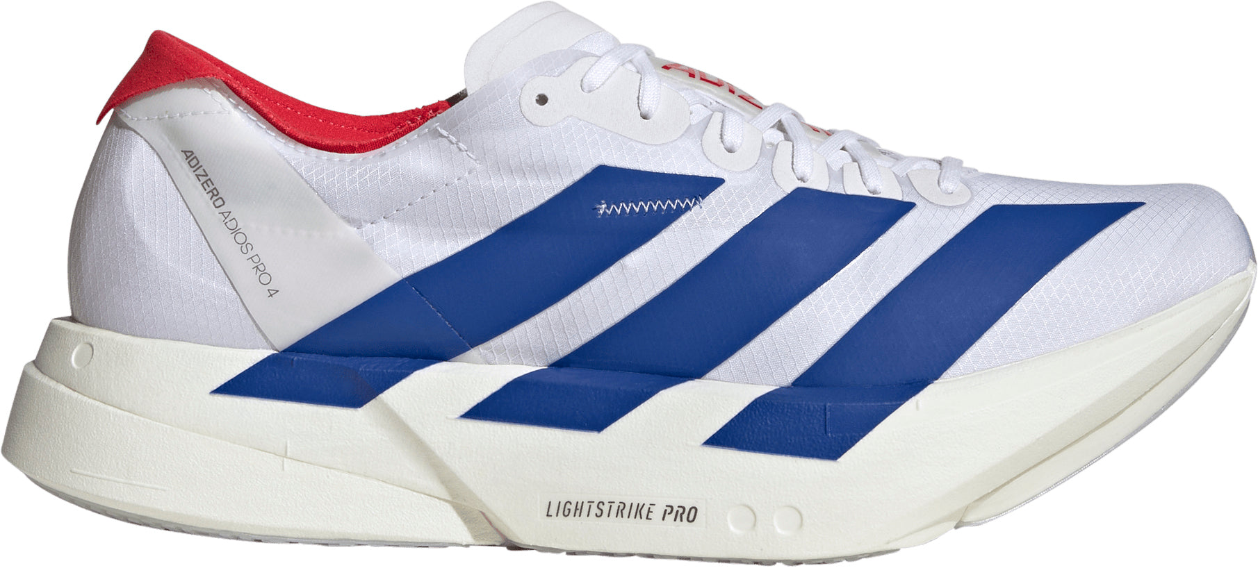 限定アイテムadidas Adizero Adios Pro 4ホワイト/ブルー adidas Adizero Adios Pro 4 Mens Running Shoes - White – Start Fitness