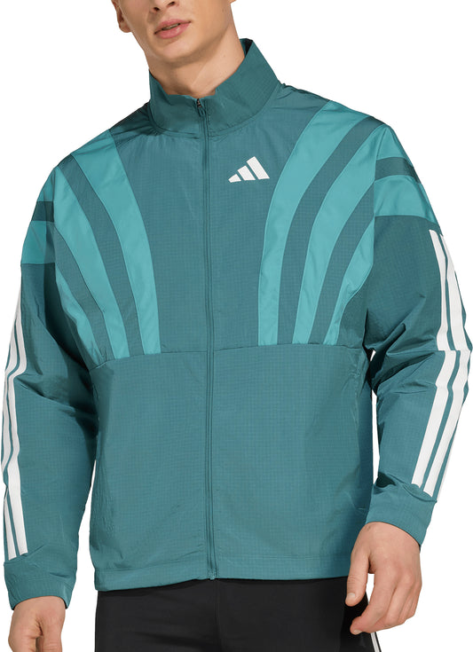 adidas Adizero Archive Mens Running Jacket - Green